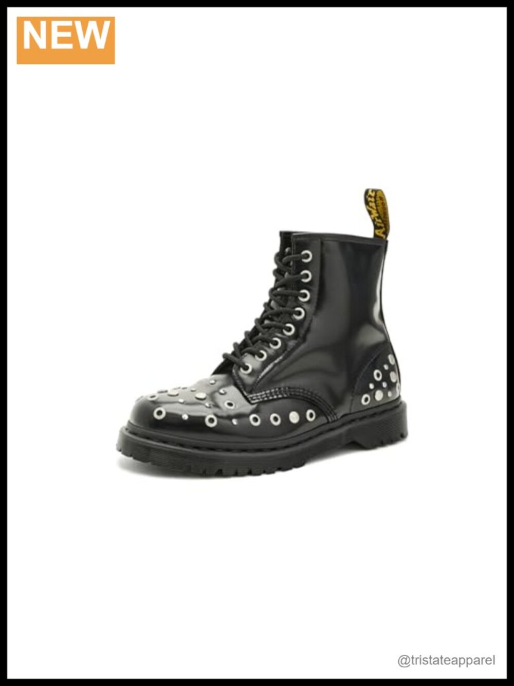 Leather Mid-Calf Combat Boots, Lace-Up, Airwair Cushioned Insole